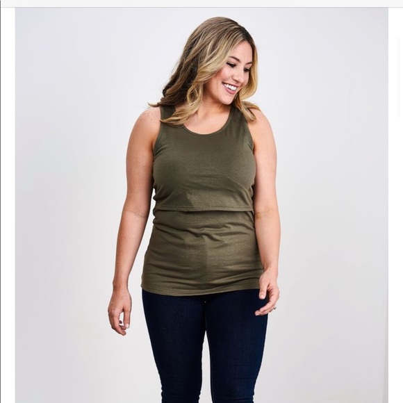 BLACK latched mama nursing tank - Picture 2 of 5